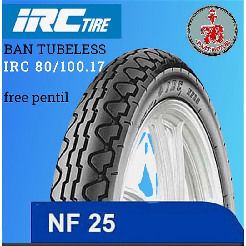 BAN TUBLES IRC 80/100 RING 17 FREE PENTIL