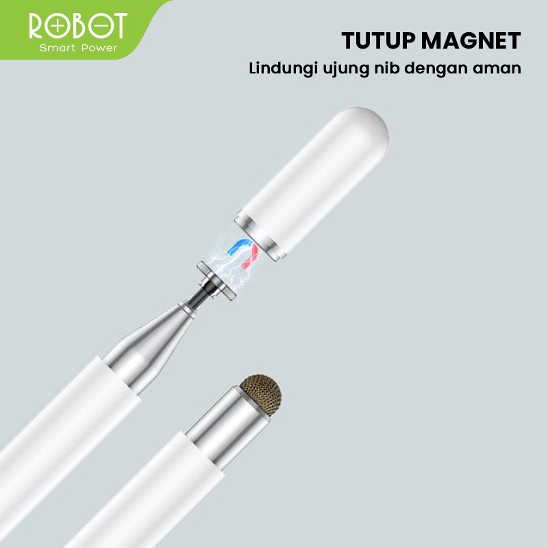Stylus Pen Robot RSP01 Universal 2in1 Capacitive - White
