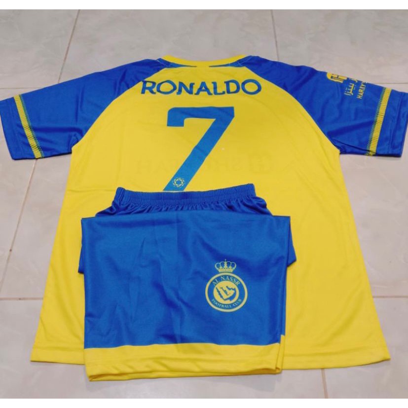 FREE ONGKIR Setelan baju bola anak AL-NASSR Terbaru // Jersey anak murah AL-NASSR 22/23 // SETELAN BAJU BOLA ANAK CR7 MURAH