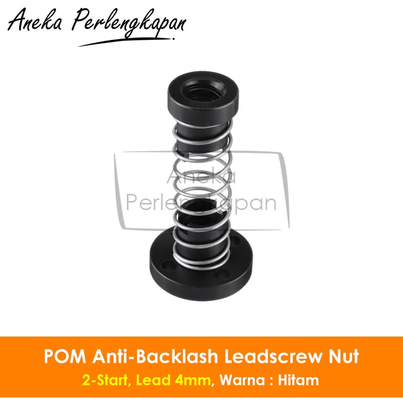 POM Leadscrew 8mm Start 2 Lead 4mm Anti Backlash Spring Nut