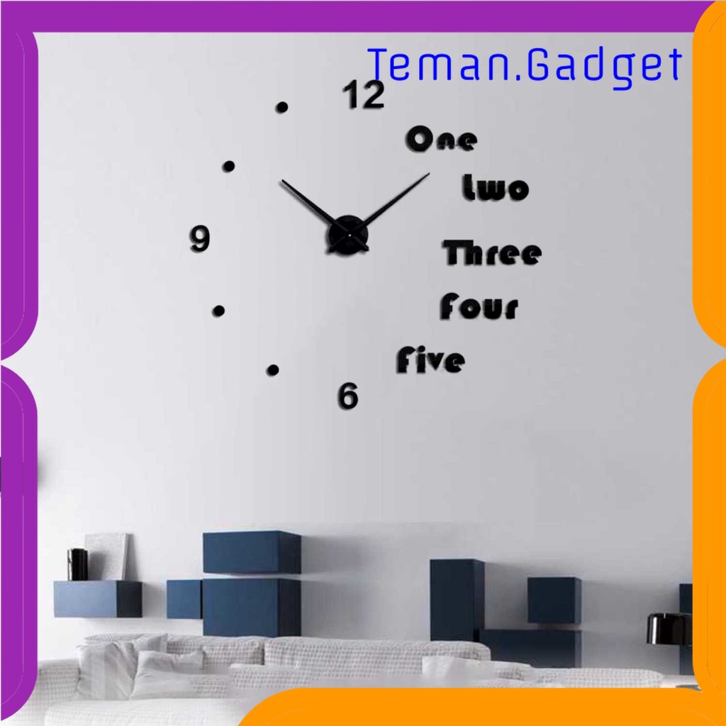 TG-PJM Taffware Jam Dinding Besar DIY Giant Clock Underline dan Angka - JM-09