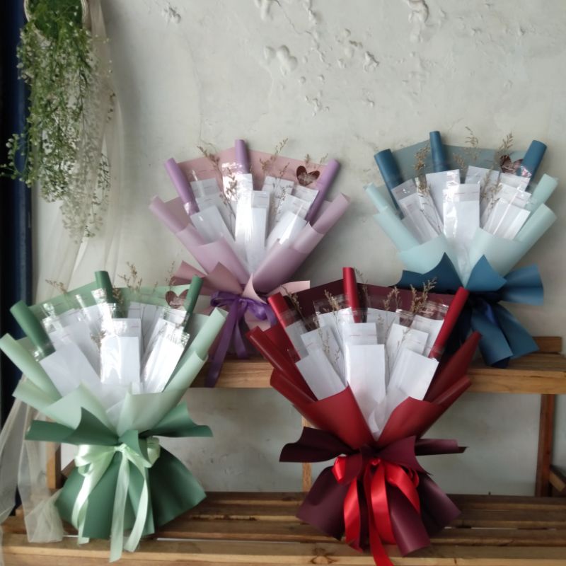 buket uang kosongan 10 lembar, kerangka buket, money bouquet surabaya sidoarjo, buket wisuda, annive