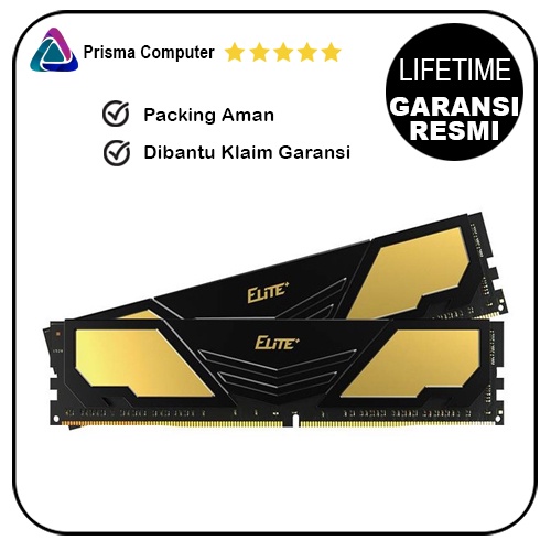 TEAM ELITE PLUS BLACK DDR4 64GB ( 32GBx2 ) 3200 MHz
