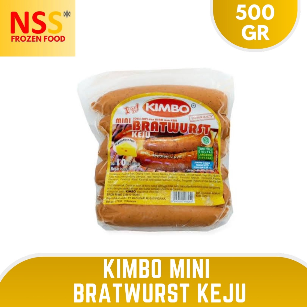 

KIMBO MINI BRATWURST KEJU 500GR