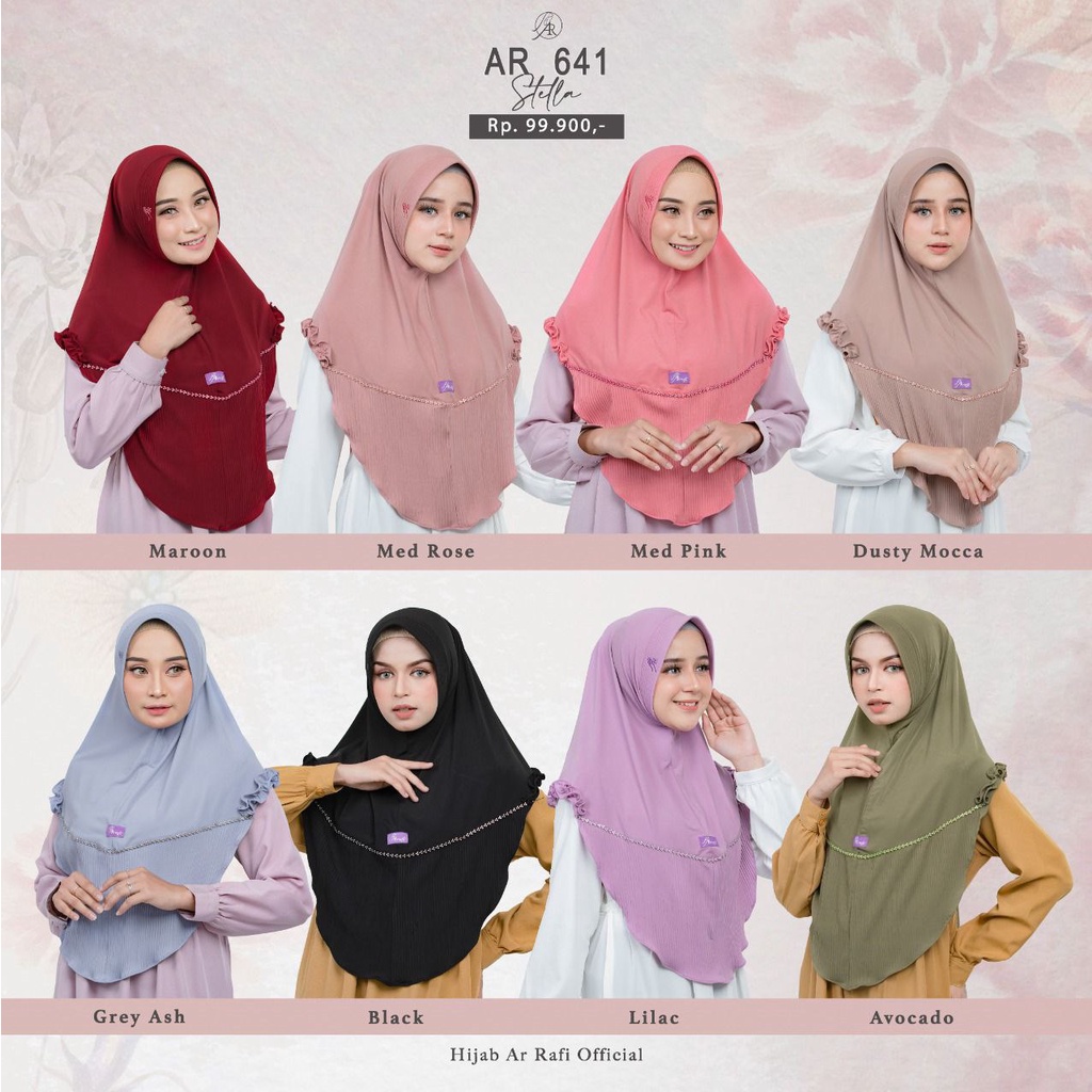 Jilbab Arrafi Terbaru 2023 AR 641 Stella