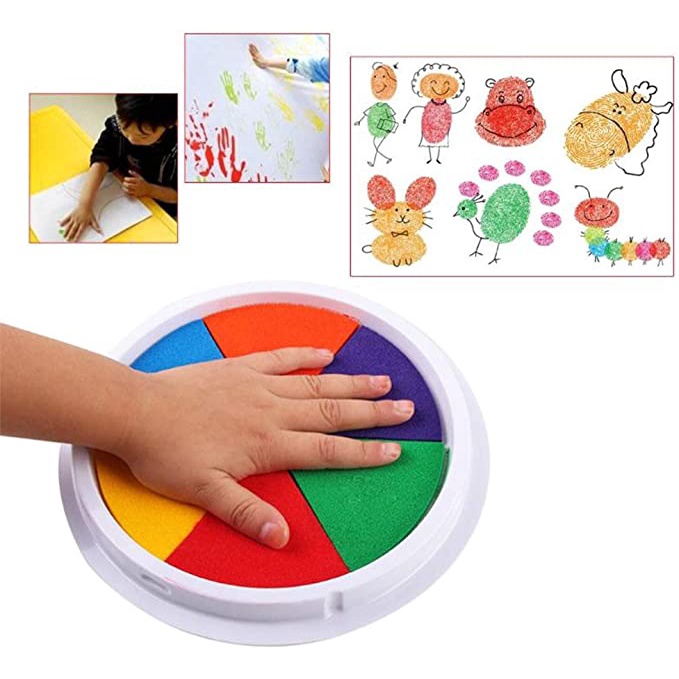 

Finger Painting Ink Pad Tinta untuk Kuas Roller Stamp Washable