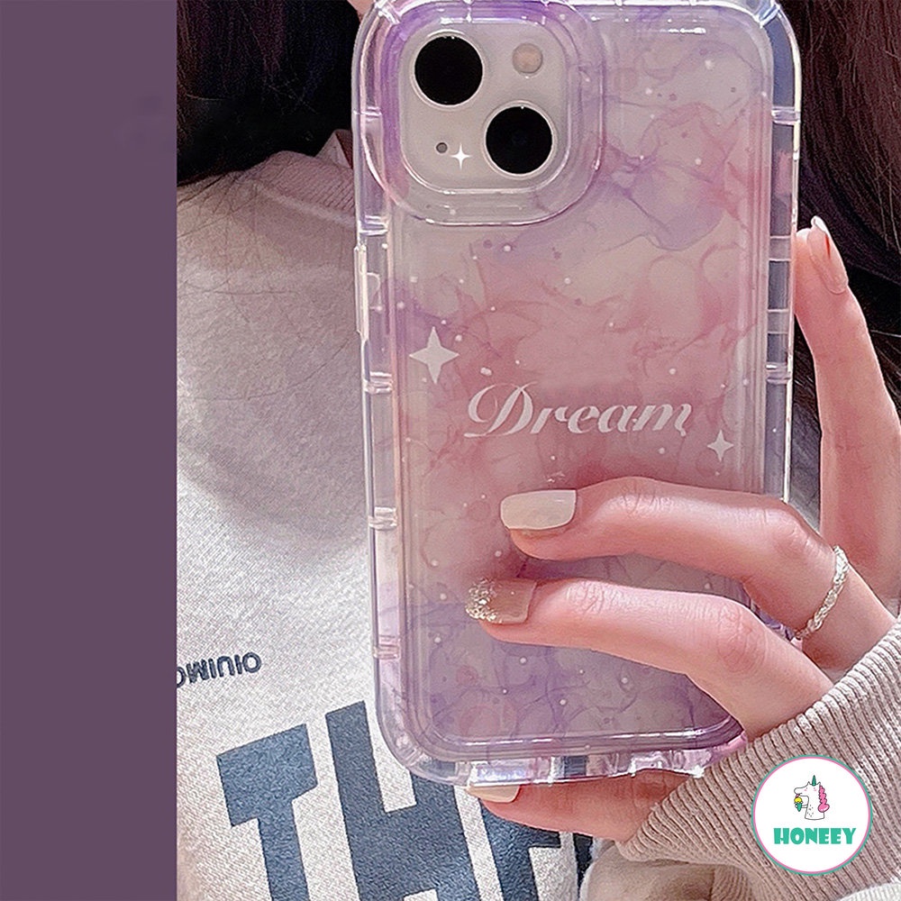 Soft Case TPU Transparan Gradasi Ungu Bintang Bulan Cover IPhone 14 13 12 11 Pro Max