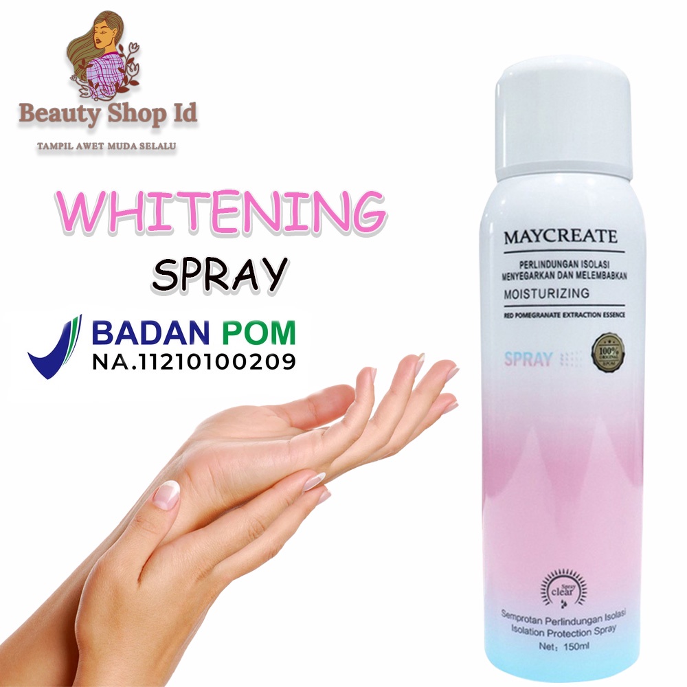 Beauty Jaya - BPOM Maycreate Spray Moisturizing Sunscreen Protection Spray Pemutih Badan