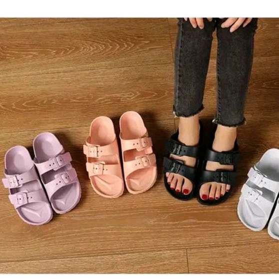 Sandal Korean Style Cewek Sandal Slip On Phylon Strap 2 Fashion import Limitless