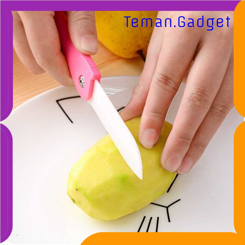 TG - DPR Pisau Dapur Lipat Unik Portable Knife Bahan Keramik - T-003