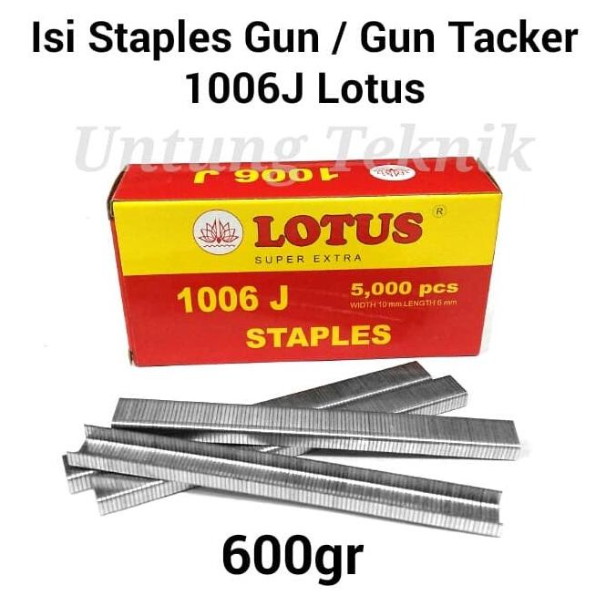 

LOTUS isi Staples 6mm 1006J lebar 10mm untungt33 Juara