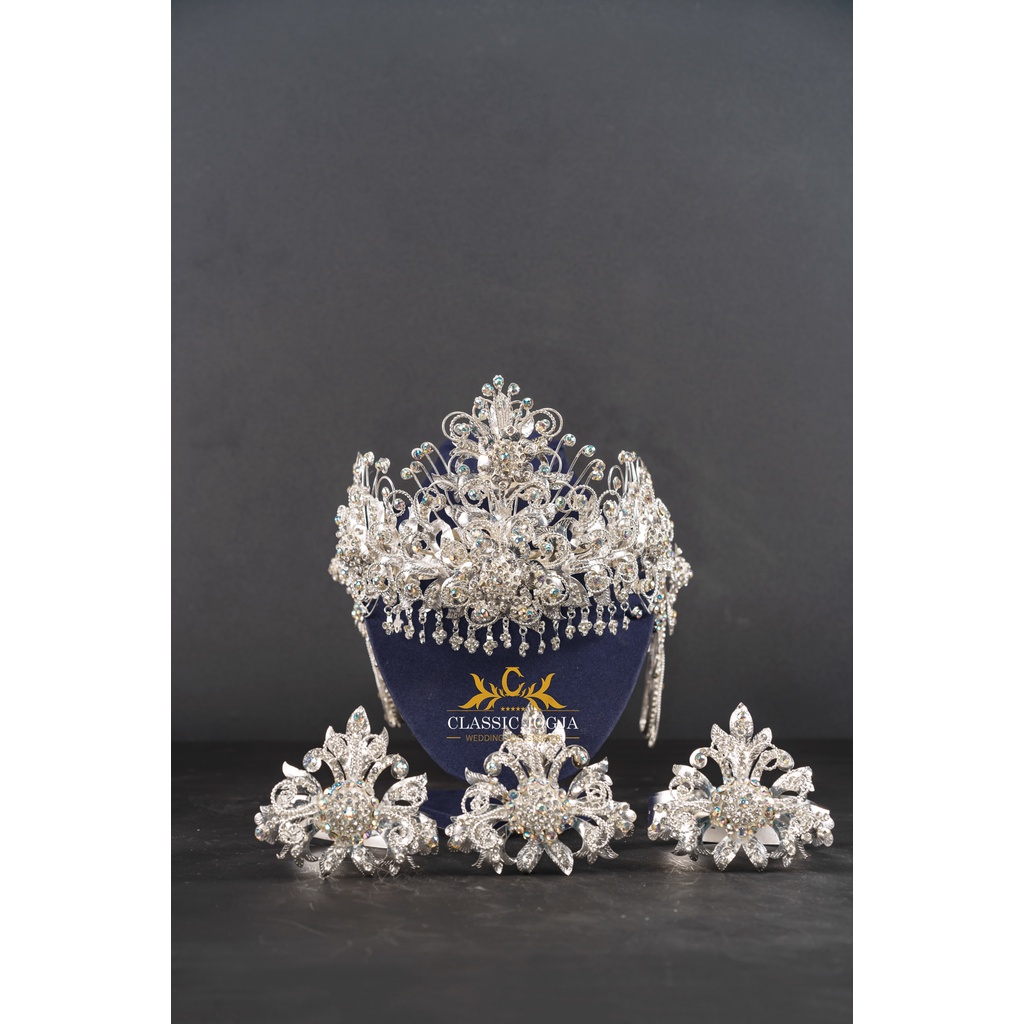 Siger Sunda  Daun Ulir Lengkung/mentul/Kembanggoyang/Rumbai/Juntai/set manten/siger sunda pengantin 