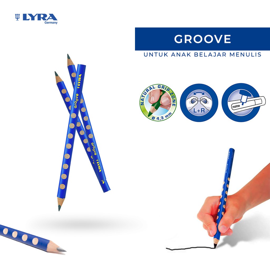 

Pencil Lyra Groove Triangular Jumbo / Pensil Segitiga Lyra Groove Jumbo