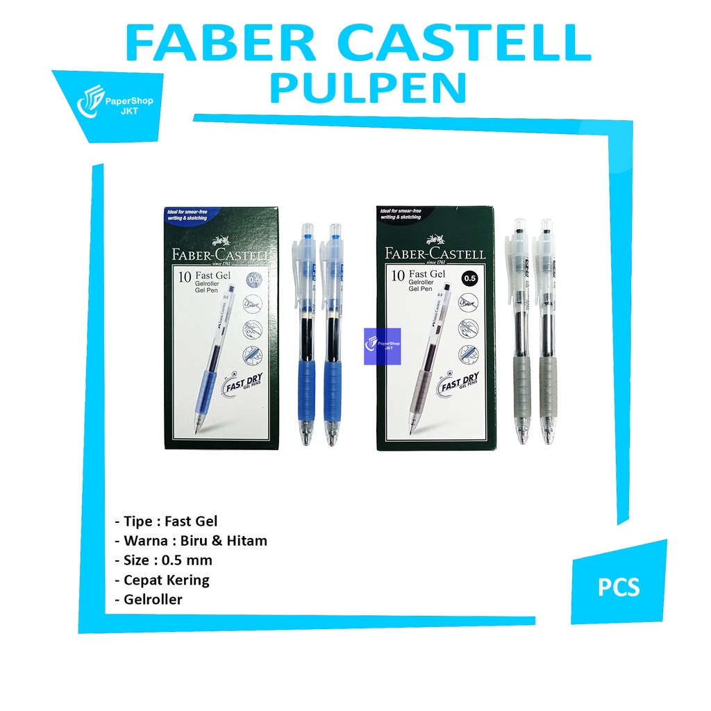 

FABER CASTELL - Gel Pen Fast DRY 0.5mm - 1 Pcs