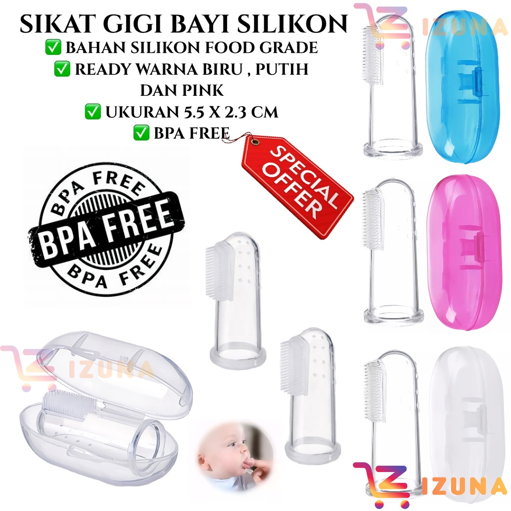 [IZUNA] SIKAT GIGI BAYI SILICON / TOOTH BRUSH BABY / SIKAT GIGI LIDAH BAYI / SIKAT GIGI BAYI MURAH PACKING OPP