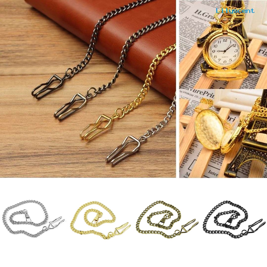 Ls Unisex Vintage Alloy Pocket Watch Link Rantai Kalung Perhiasan Hadiah Dekor