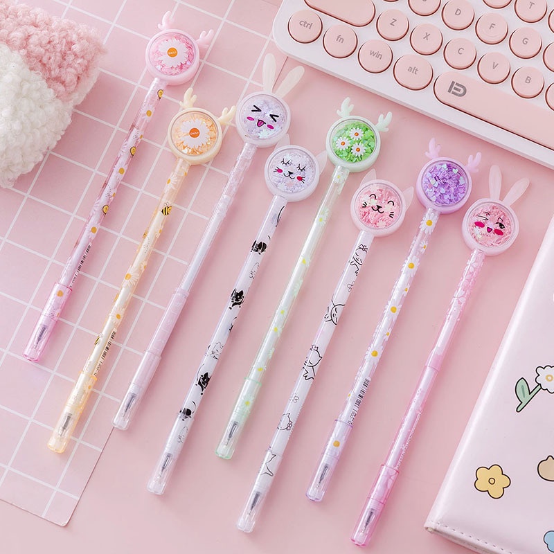 [MTOYS] Pulpen Karakter Payet Glitter Kelinci &amp; Kucing Kualitas Premium - JT0018