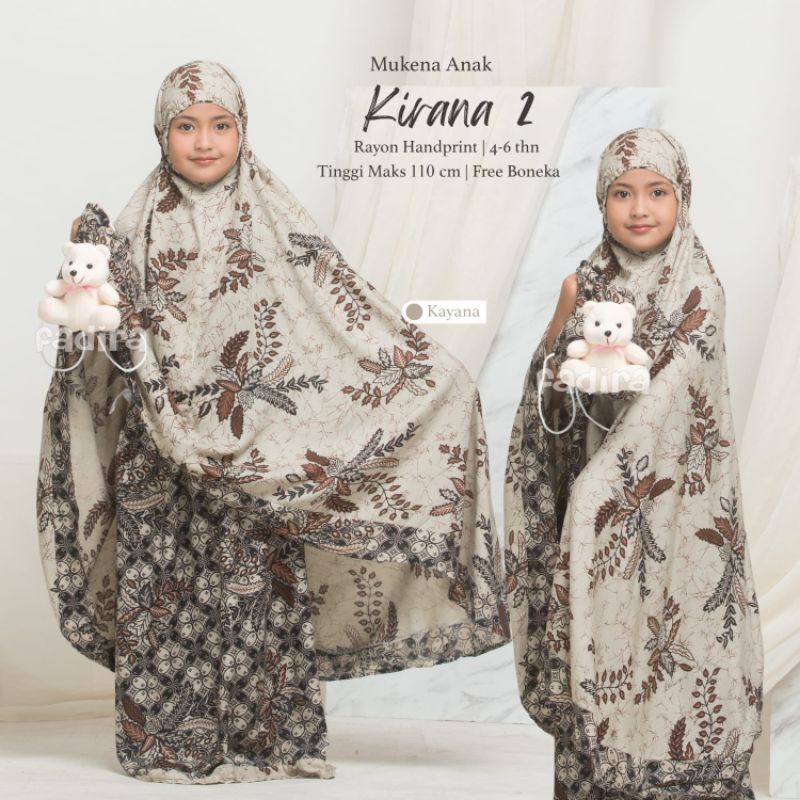 Mukena Kirana 2 | Mukena Anak Batik | Rukuh Anak Motif Batik by Fadira