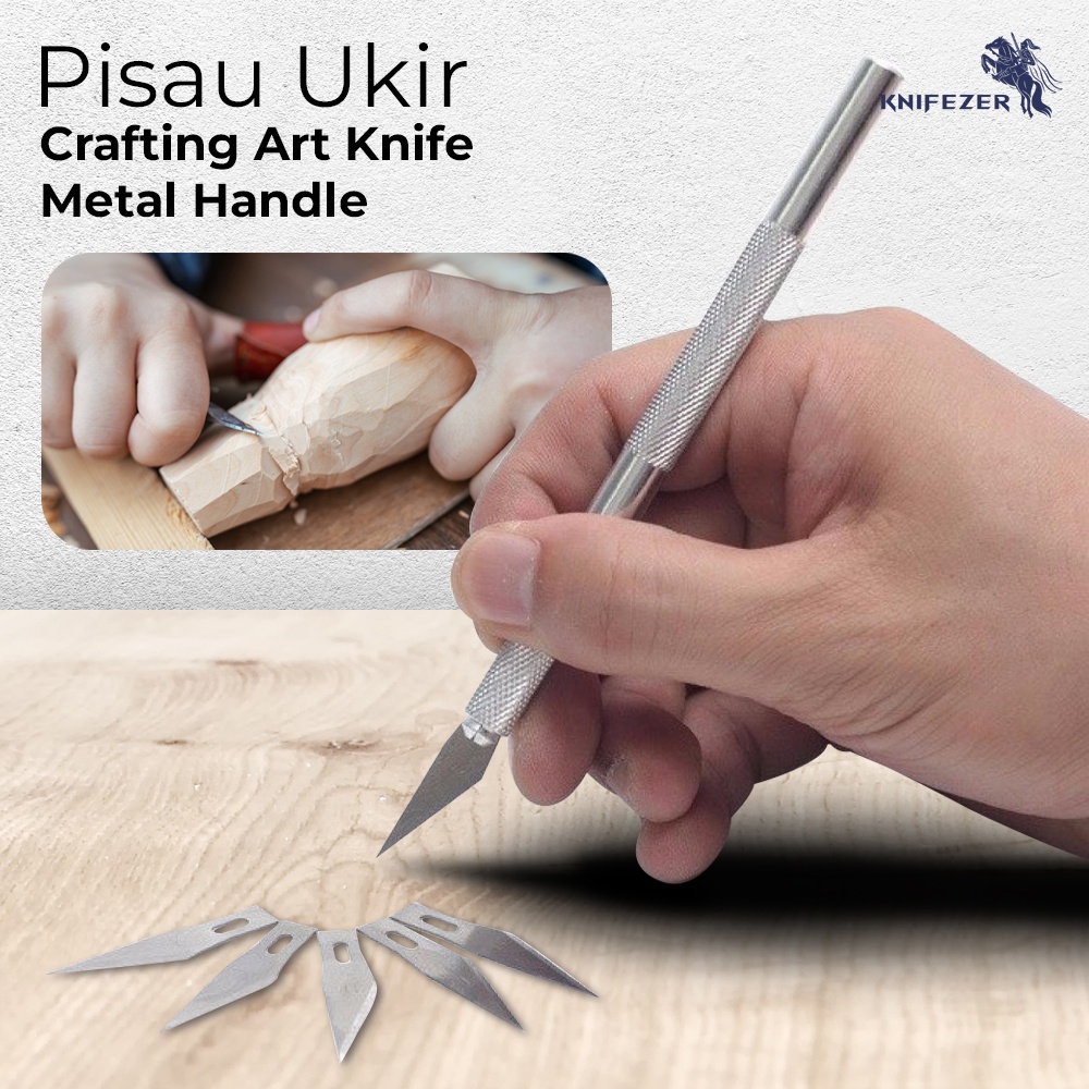 Pisau Ukir Seni Hobby Crafting Pisau Ic Set / Pisau Cutter ic set Pisau Bedah Pisau Gunpla Art Knife