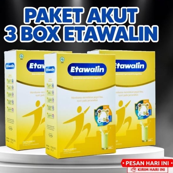 

PROMO 3 Boks Etawalin SUSU Untuk Nyeri Sendi & Pegal Linu 200gr