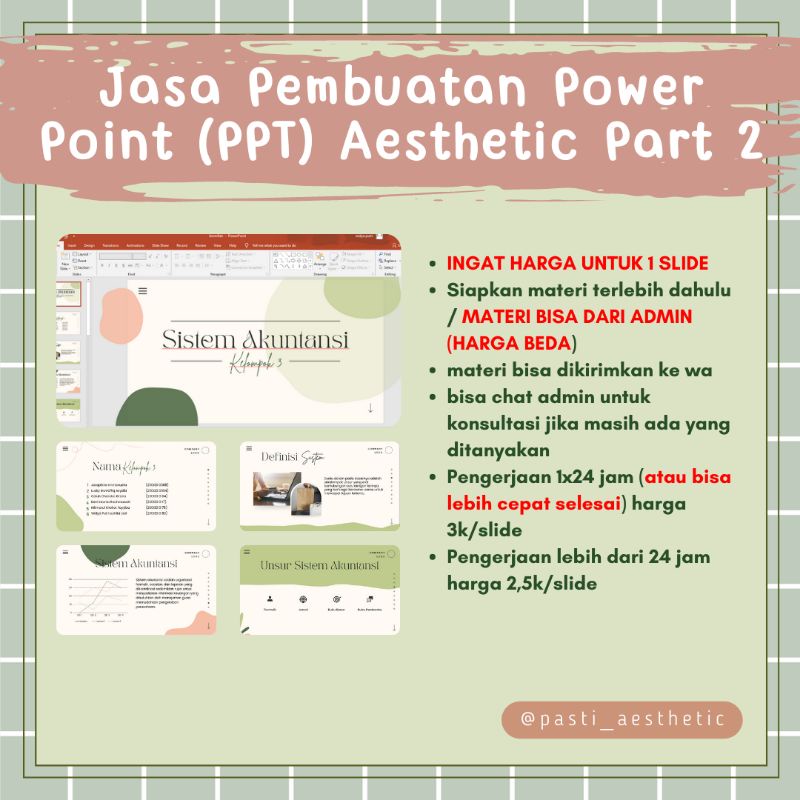 

Jasa Pembuatan PPT (Powerpoint) Power Point PART 2