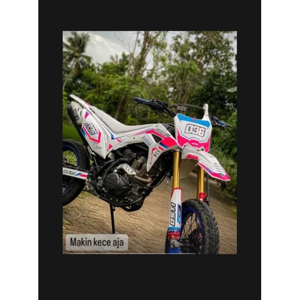 DECAL HONDA CRF 150L PINK PUTIH FULL BODY