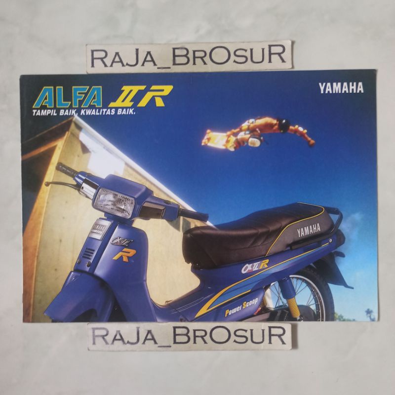 Poster brosur katalog leaflet jadul lawas Yamaha Alfa II R Alfa2R 2Tak 2T 1991