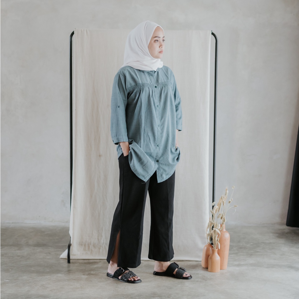 Dianable - Anjani Black Flat Sandal