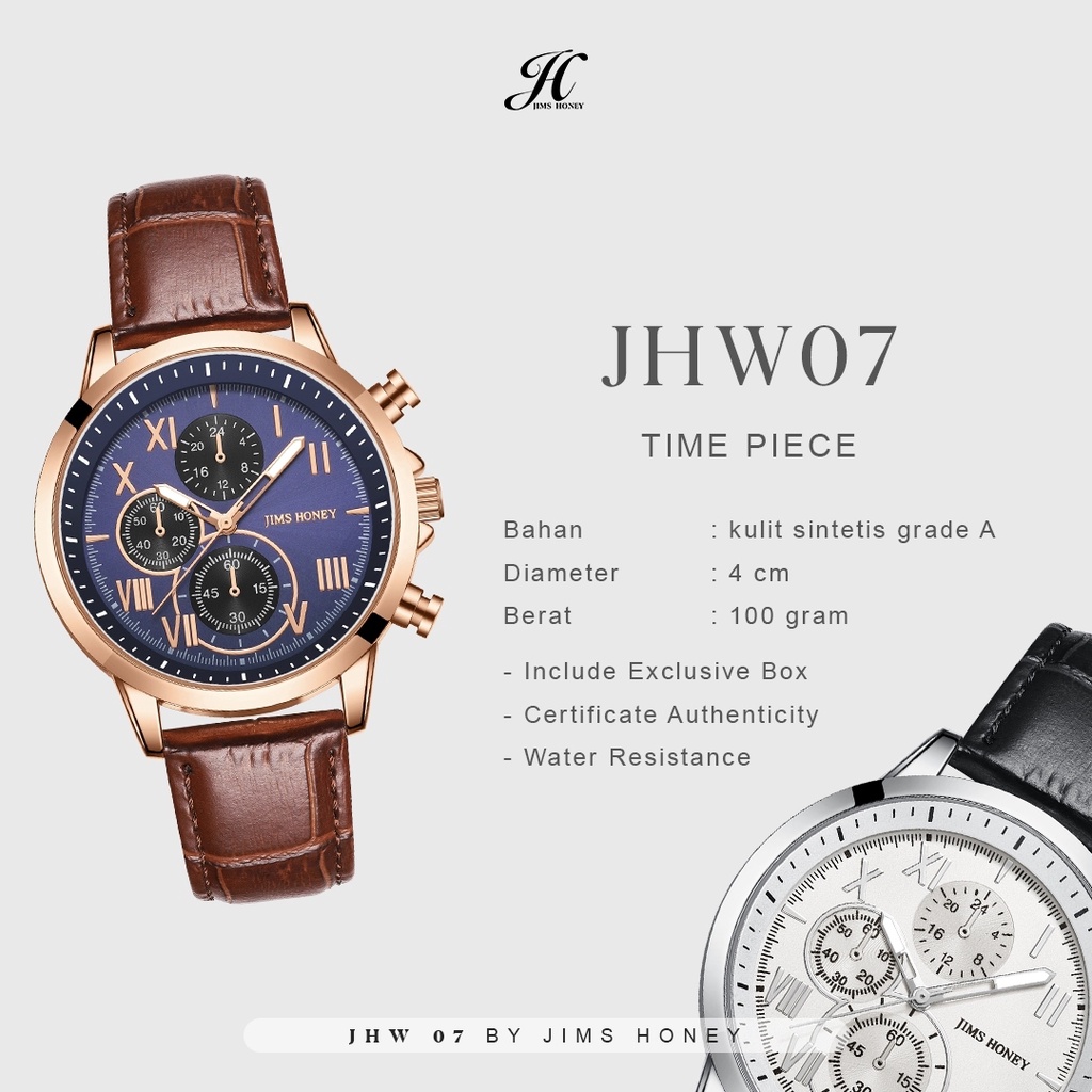 Jims Honey - JHW 07 - Jam Tangan Pria Kulit Croco