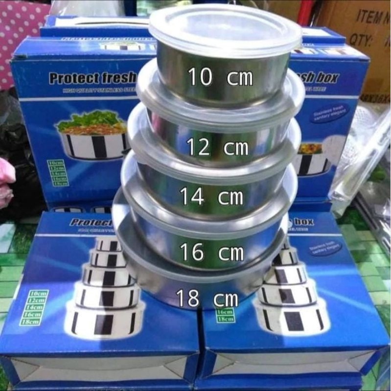 Rantang stainless 5 susun + tutup / Tempat penyimpanan makanan susun 5