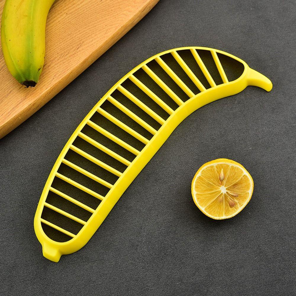 【 ELEGANT 】 Banana Slicer Cereal Fruit Plastic Practical Cutter