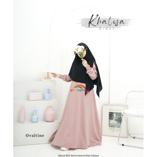 Gamis Khalisa by Pelangi Hijab PH | bahan Linen crepe | busui friendly