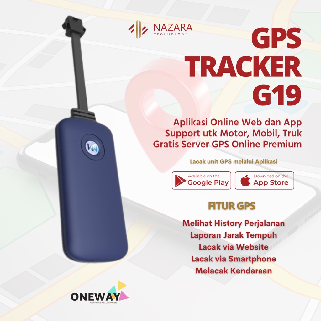 GPS Tracker Mobil Motor 2G OneWay OW-G19