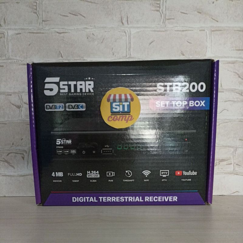 STB TV Digital DVB T2 Set Top Box TV Digital FullHD STB 5Star STB200