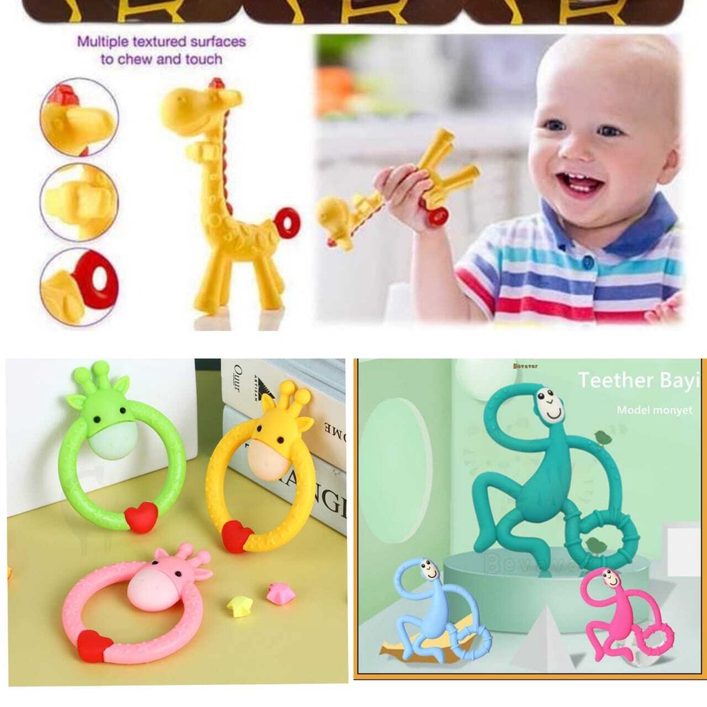 Teether Jerapah Mainan Gigit Bayi Giraffe teether BPA FREE Baby Grow