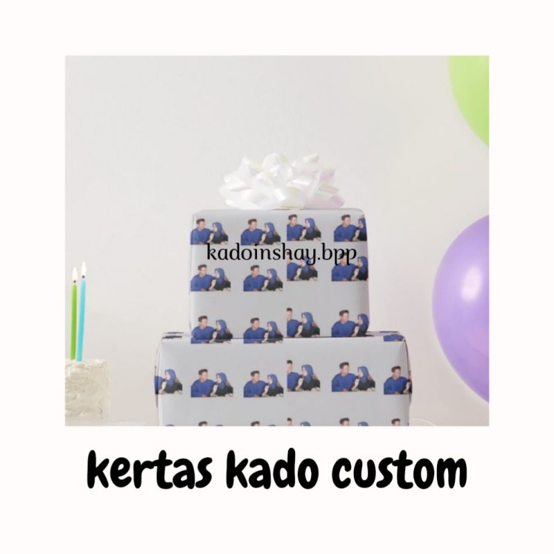 

Kertas Kado Custom A3, Bebas Design