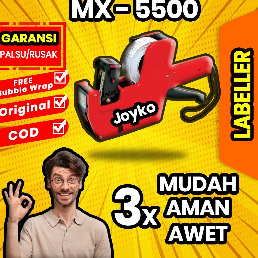 

label harga joyko alat mesin lebel cetak price tag labeller tempel harga mx 5500m 1 baris tembak cod 6PHYU5463