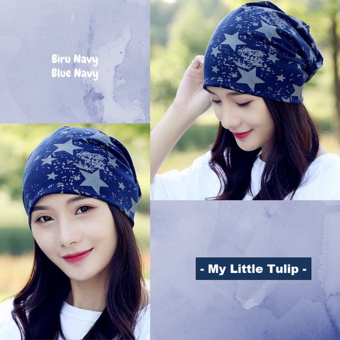 Topi Kupluk Katun Beanie Topi Pria Wanita Import Pelindung Rambut Helm Ojol