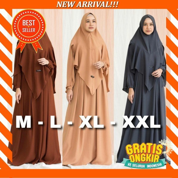 Arsya Dress Gamis Crinkle Airflow Premium Dress Wanita Terbaru 2023 Gamis Wanita Bahan Cringkle Apli