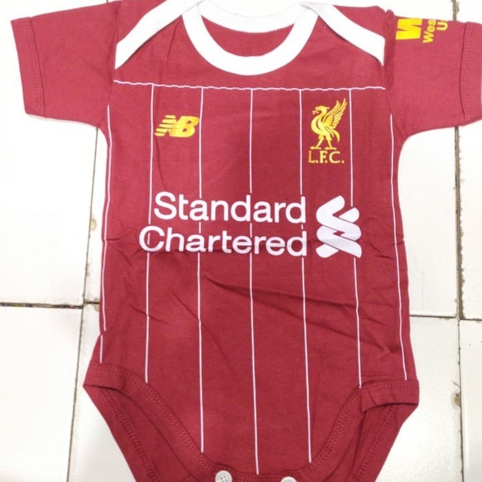 BAJU BAYI BOLA BABY JUMPER JUMPER BOLA JERSEY BOLA BAYI LIVERPOOLLL Ukuran M L Utk Sekitar Umur 2 - 