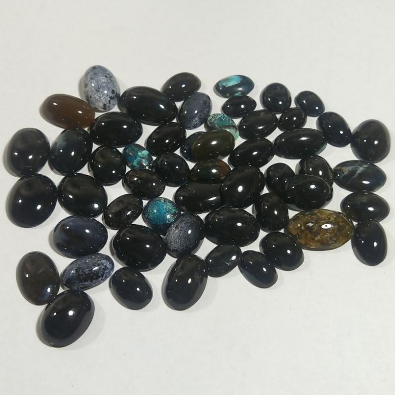Batu akik permata bacan doko kembang hitam asli 100% ukuran medium