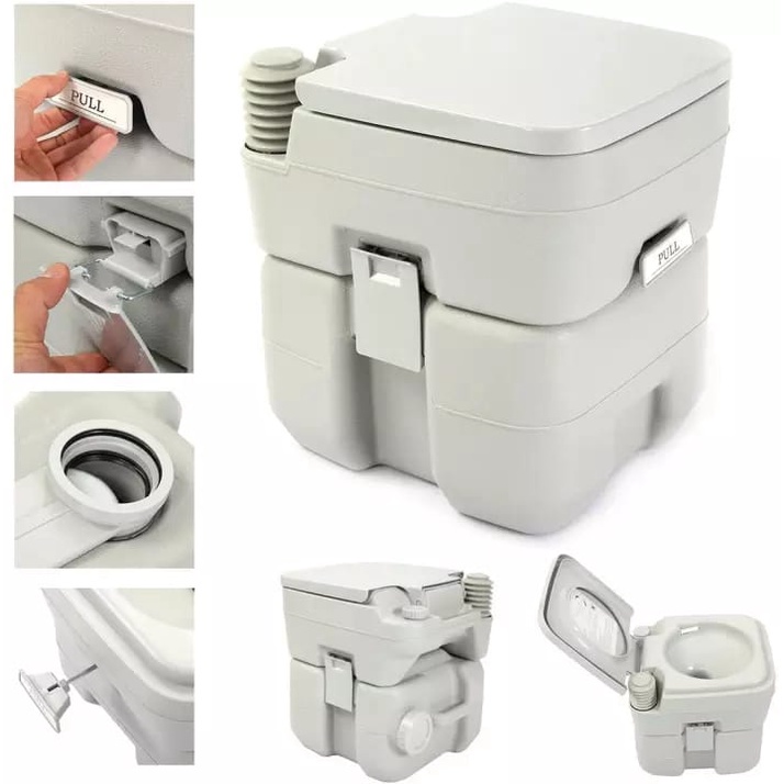 20L Toilet Bergerak Portable Flush Toilet Untuk Orang Tua Perlengkapan Toilet Kloset Duduk Portable