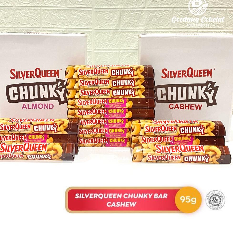 

Serba Murah ｀ Coklat Silverqueen Silver Queen Chunky Bar 95gr Besar PROMO ✎