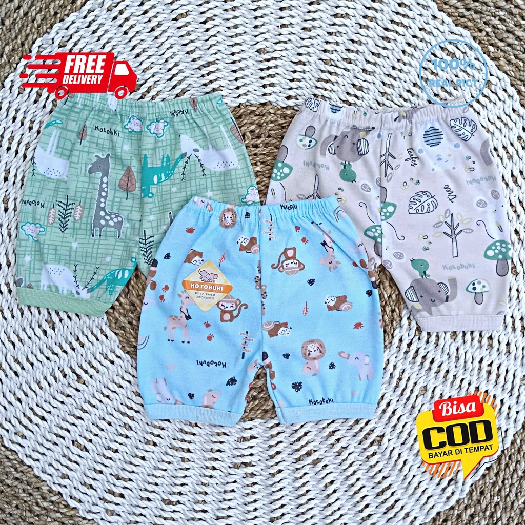 Celana Pendek Bayi Newborn Motif Animal Series merk KOTOBUKI