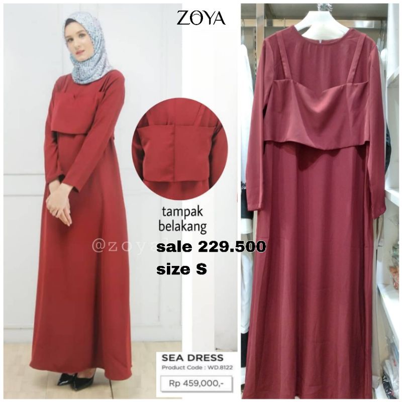 SEA DRESS ZOYA / GAMIS MAROON POLOS