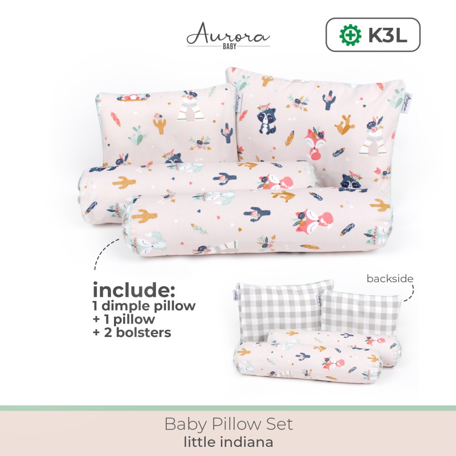 Sumimo Aurora Baby Pillow SET / Bantal Guling Set Aurora Lengkap / Bantal Bayi Anak 0-3 Tahun
