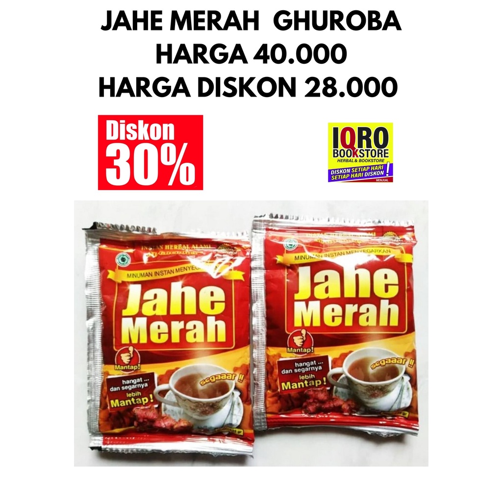 

JAHE MERAH INSTAN AL- GHUROBA 1 RENCENG ISI 10 | MINUMAN KESEHATAN