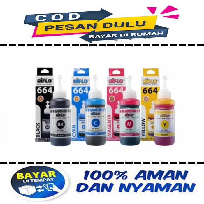 Tinta Aiflo 664 - 100 gr ORIGINAL untuk Epson L-series