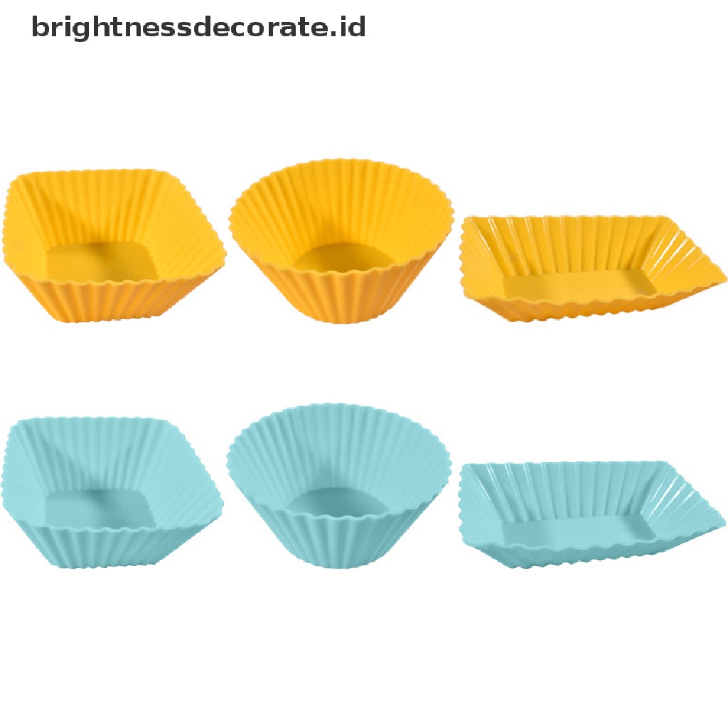 [Birth] 1pcs/set Cetakan Cangkir Kue Silikon 3D Bulat Persegi Bentuk Hati Cake Cup Muffin Cupcake Dapur Bakeware Maker DIY Alat Dekorasi Kue [ID]