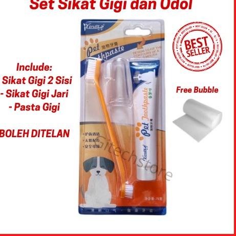 《packingaman》 Sikat Gigi Kucing dan Odol Sikat Gigi Anjing dan Odol Sikat Gigi Kucing Odol Anjing Od